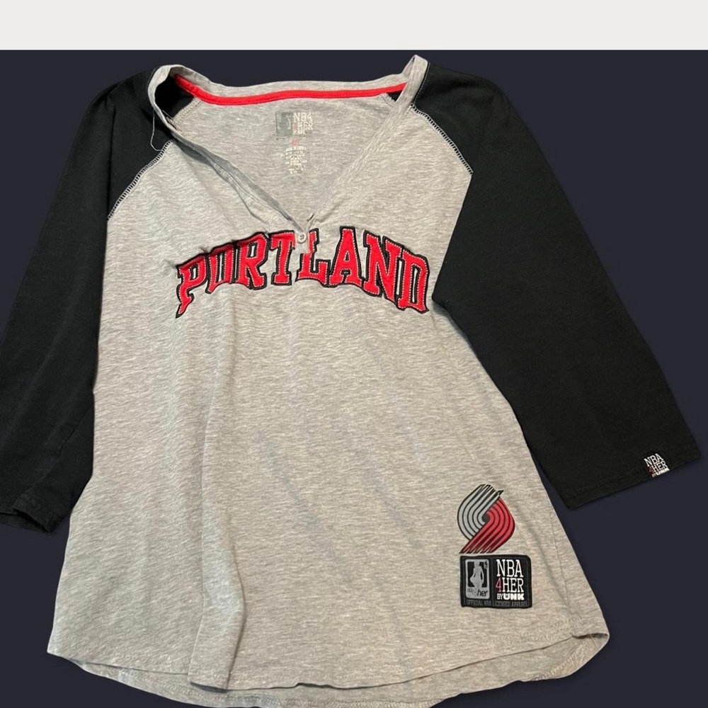 Portland Kids Raglan Shirt - Gray and Black
